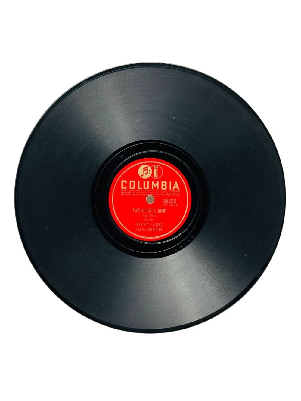 Harry James Two O'Clock Jump 10 Inch Shellac 78 RPM Columbia 36232 VG+